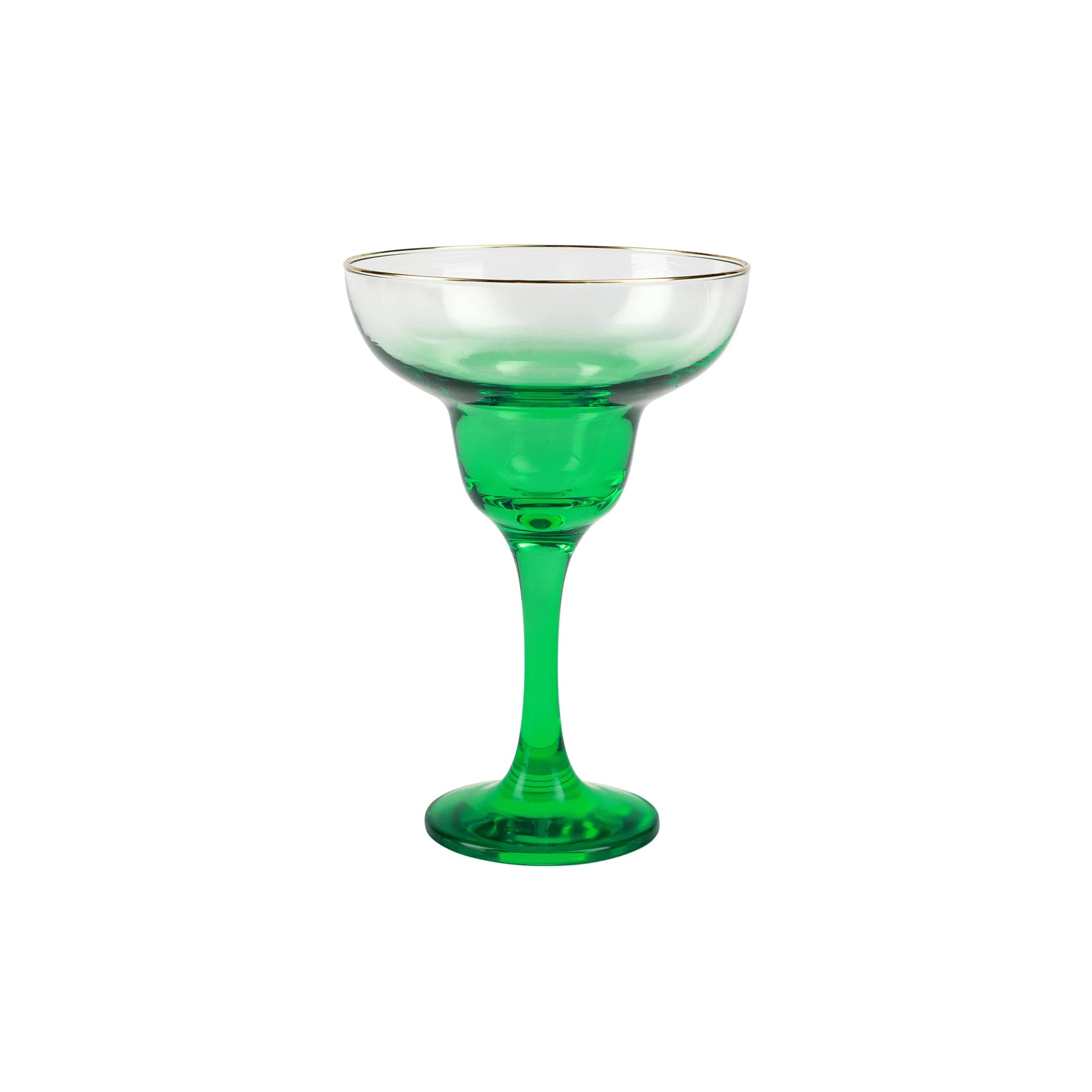 Rainbow Emerald Margarita Glass