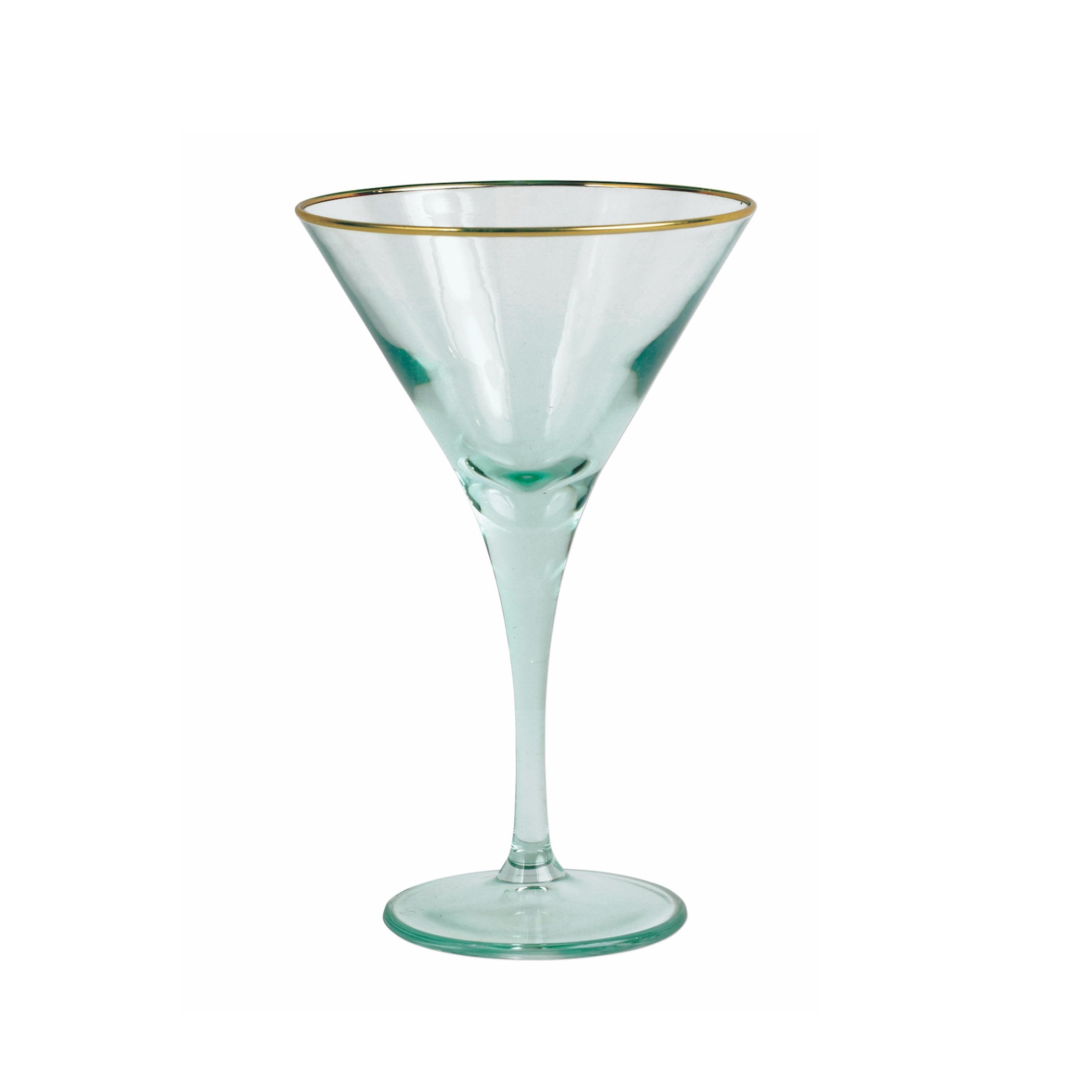 Rainbow Green Martini Glass