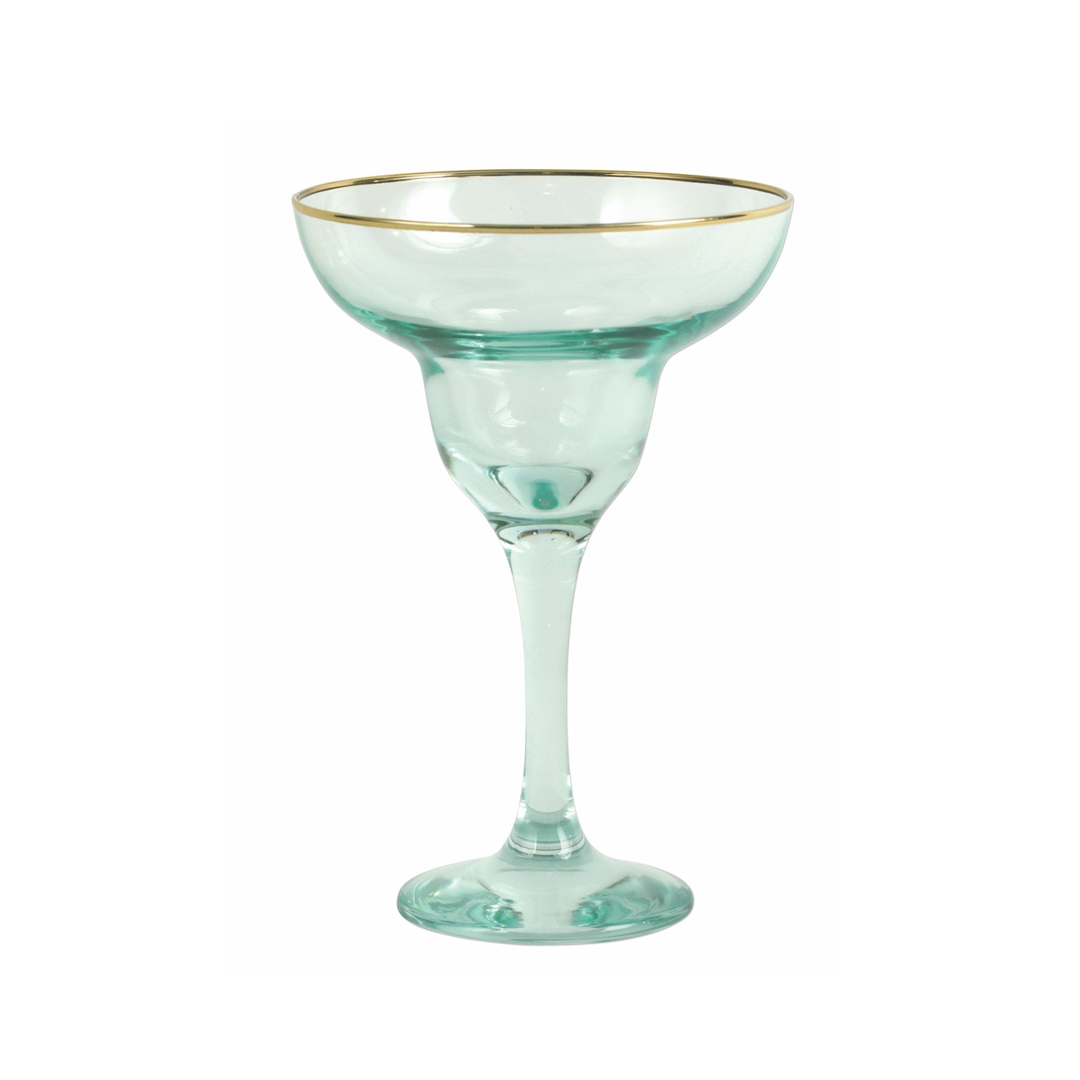 Rainbow Green Margarita Glass