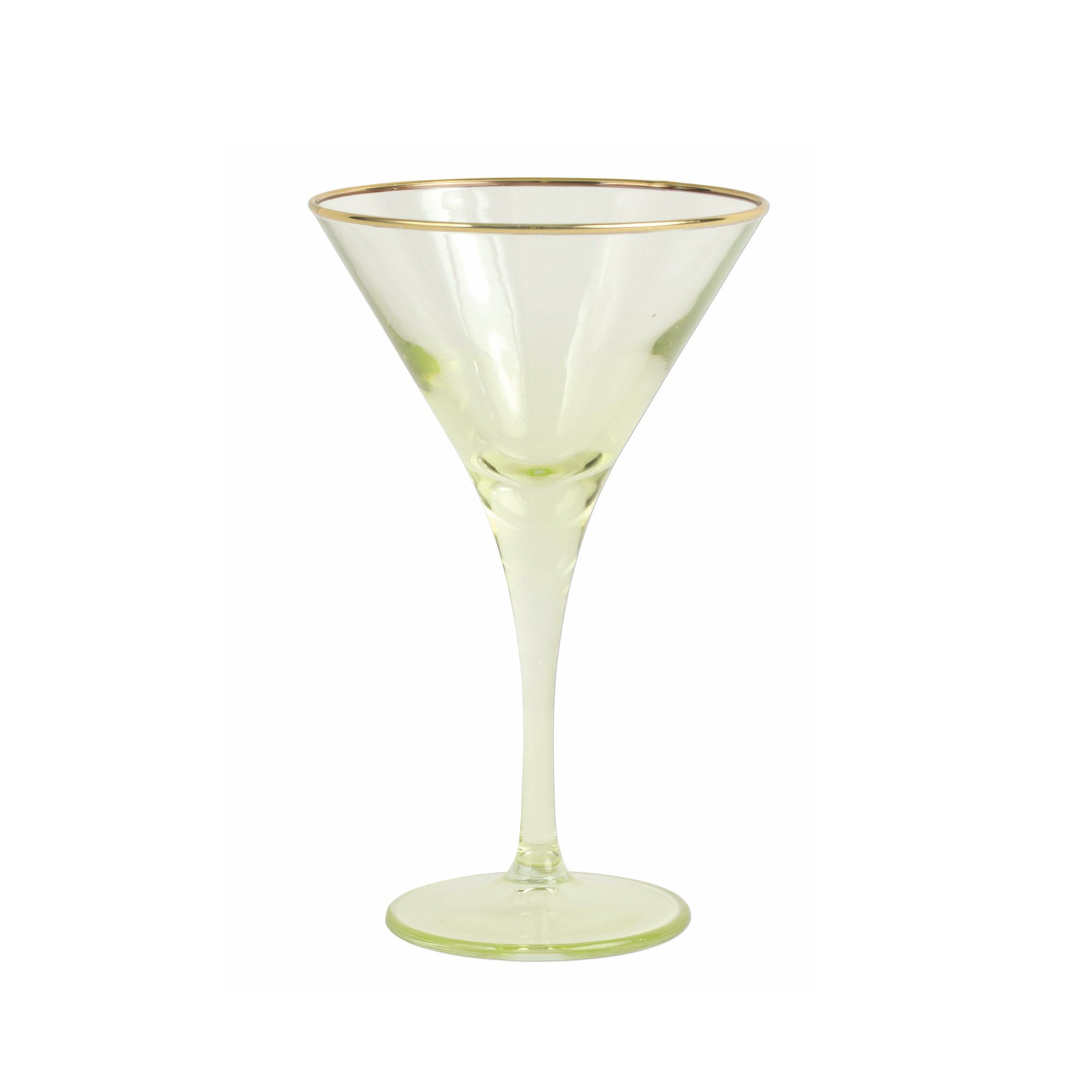 Rainbow Yellow Martini Glass