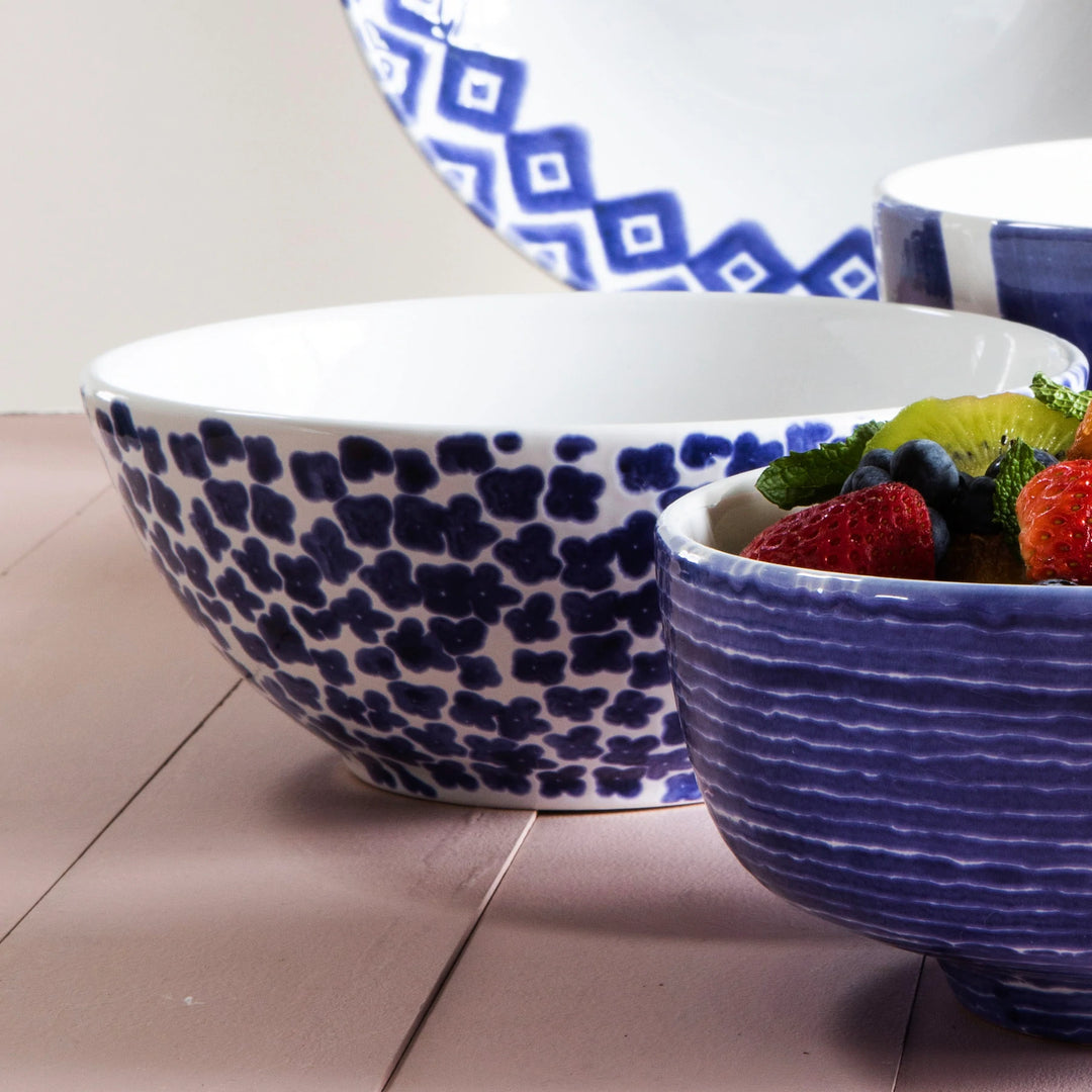 Santorini Flower Small Serving Bowl