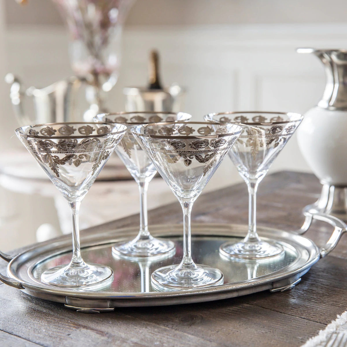 Vetro Platinum Martini Glass