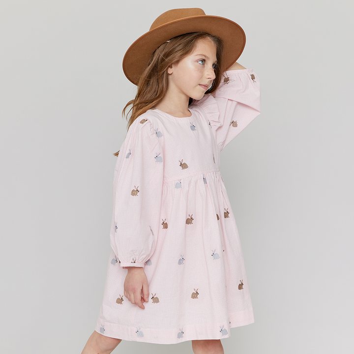 Pink Check Bunny Bea Dress