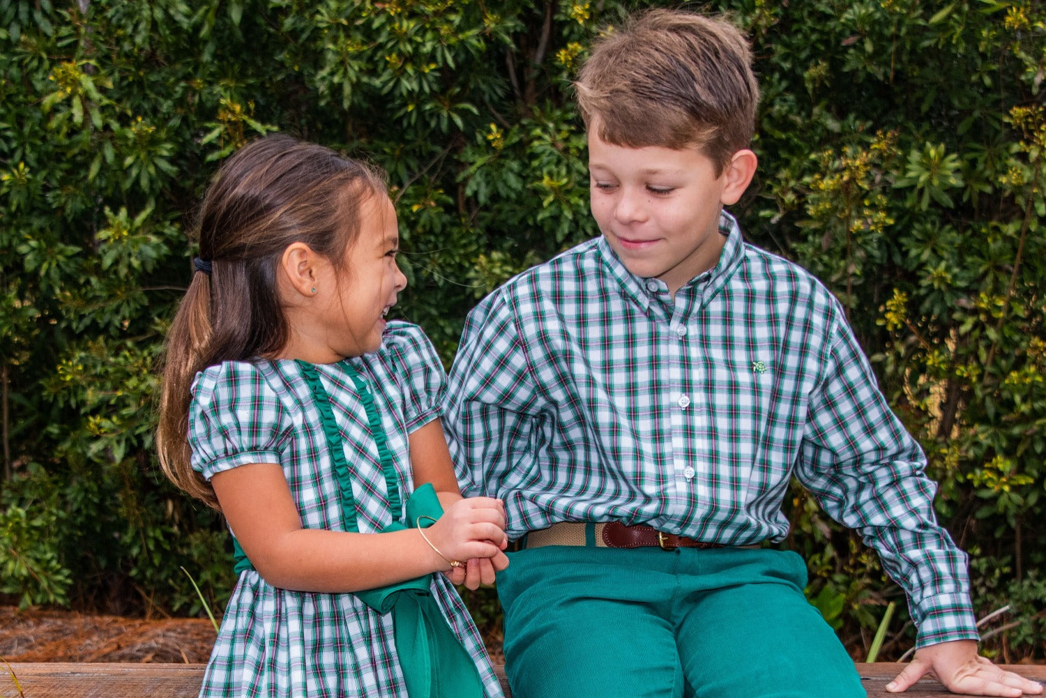 Evergreen Plaid Dress