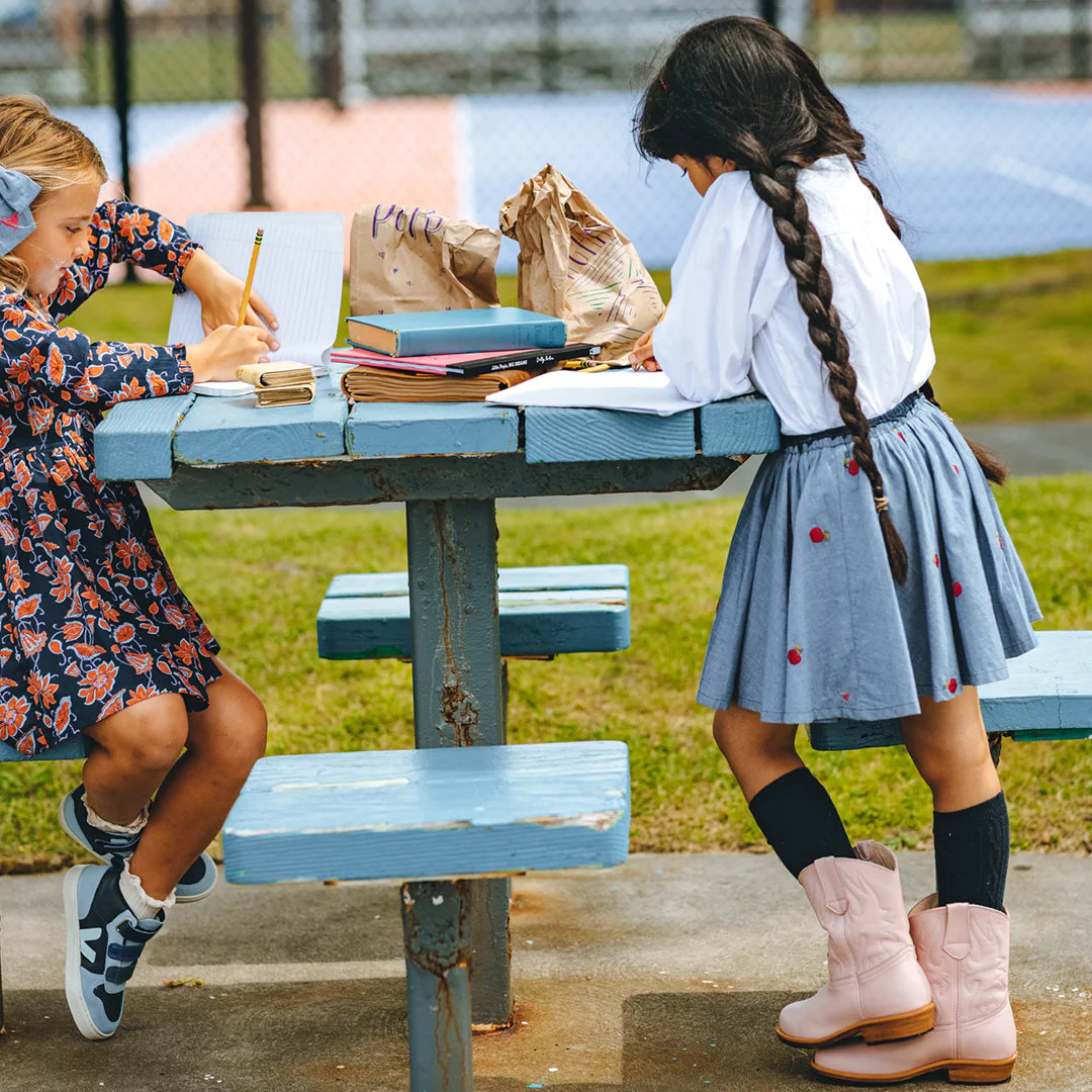 Chambray Apple Gianna Skirt