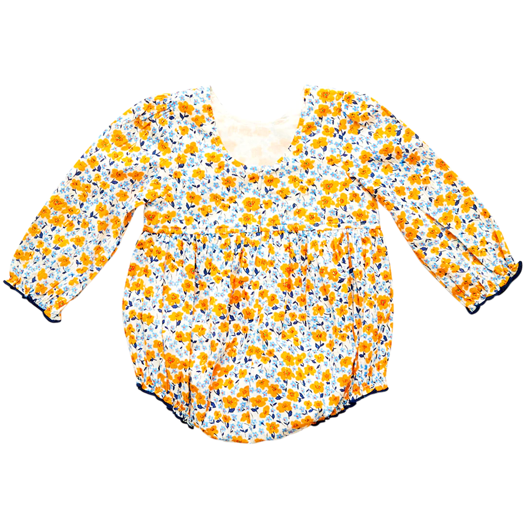 Golden Daisy Ditsy Floral Amma Bubble