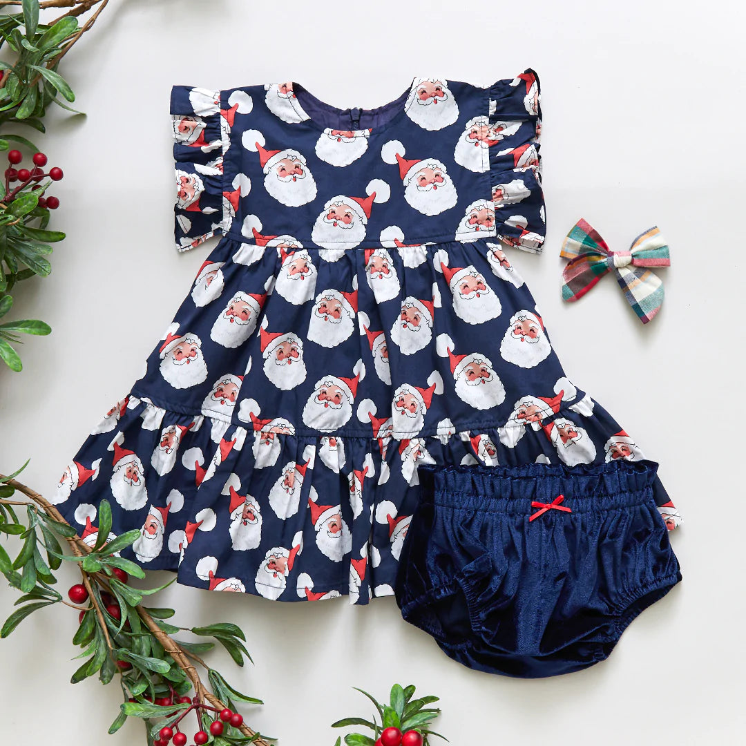 Navy Santas Baby Kit Dress Set