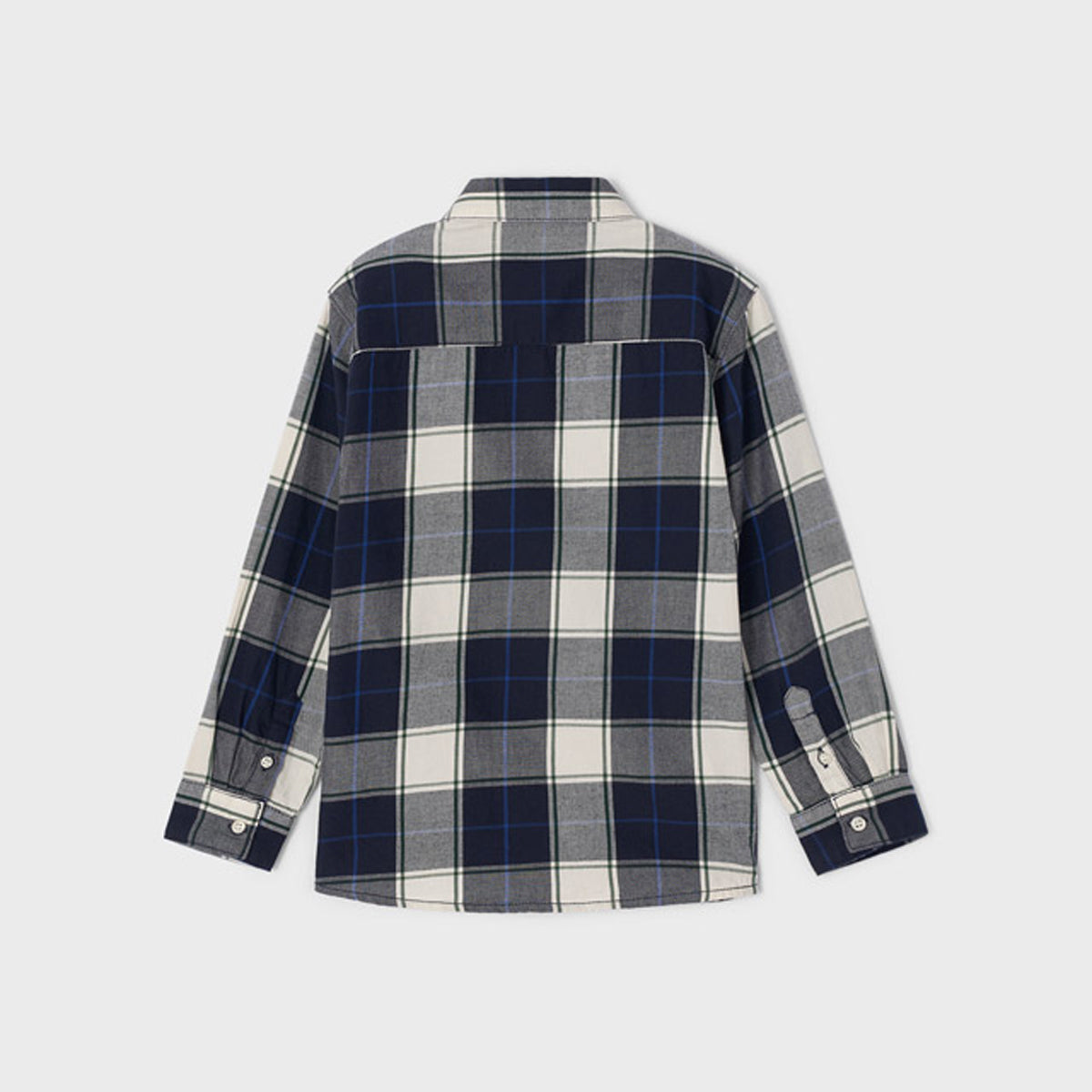 Ecofriends Navy Long Sleeve Plaid Shirt