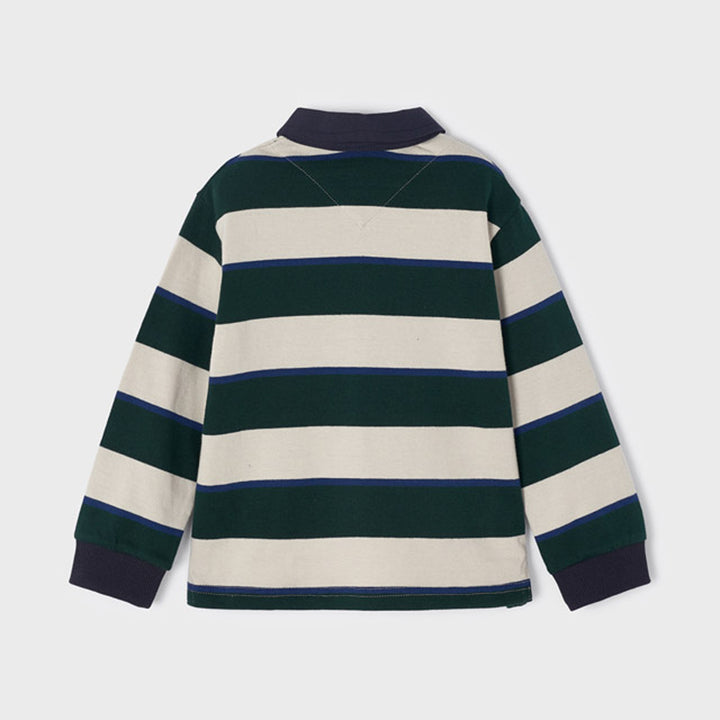 Jade Block Stripe Polo Long Sleeve