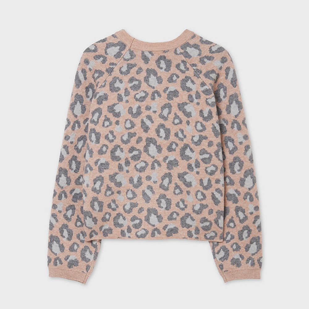 Pink & Grey Leopard Sweater