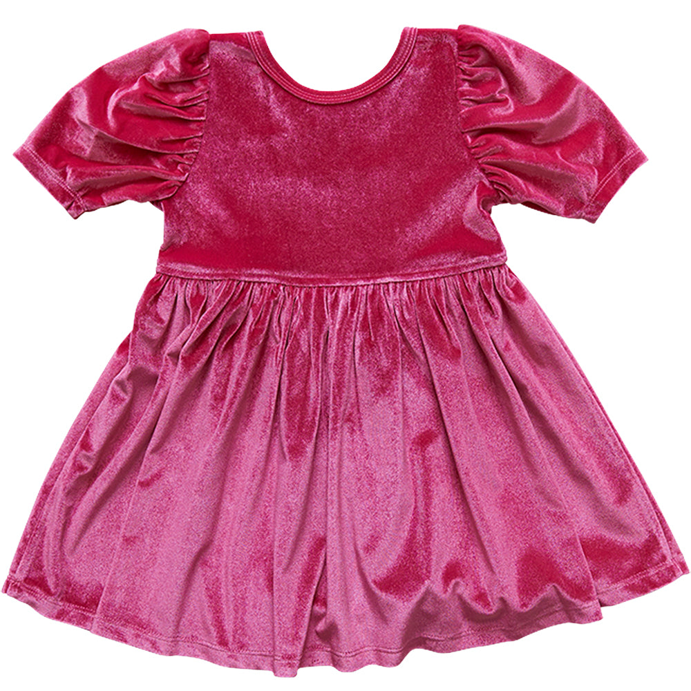 Berry Velour Laurie Dress