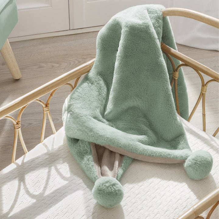 Lake Green Faux Fur Blanket