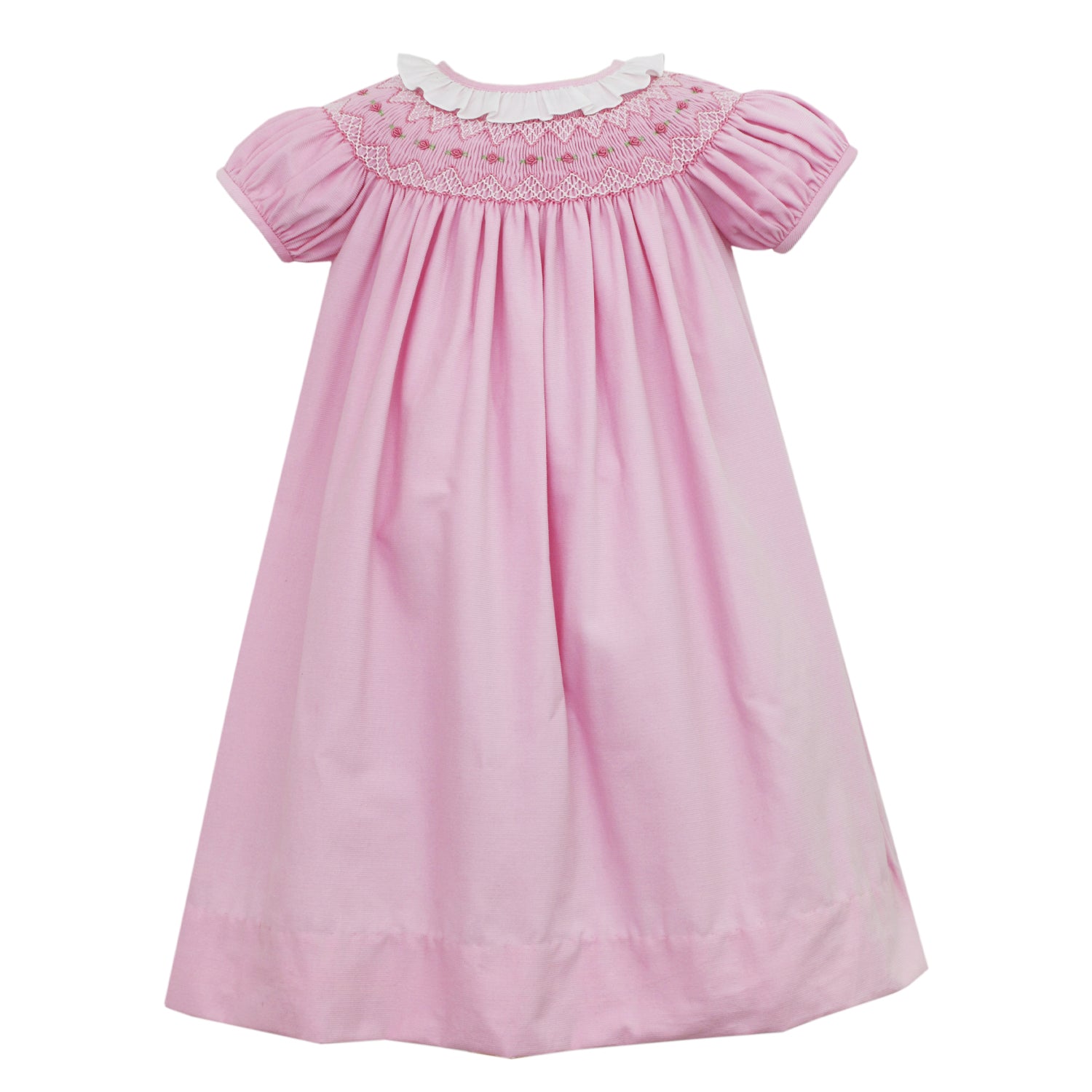 Melanie Pink Corduroy Bishop Dress