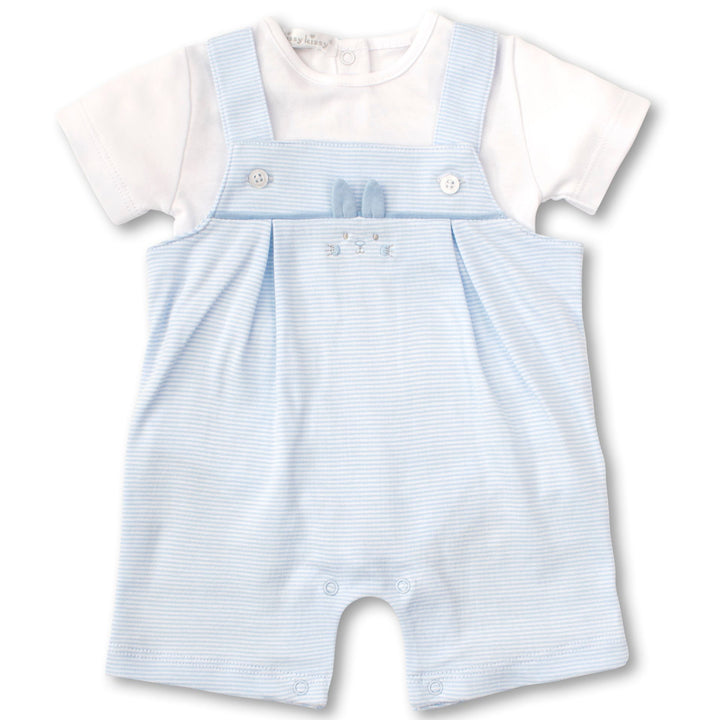 Bunny Buzz Blue Bunny Short Overall Set