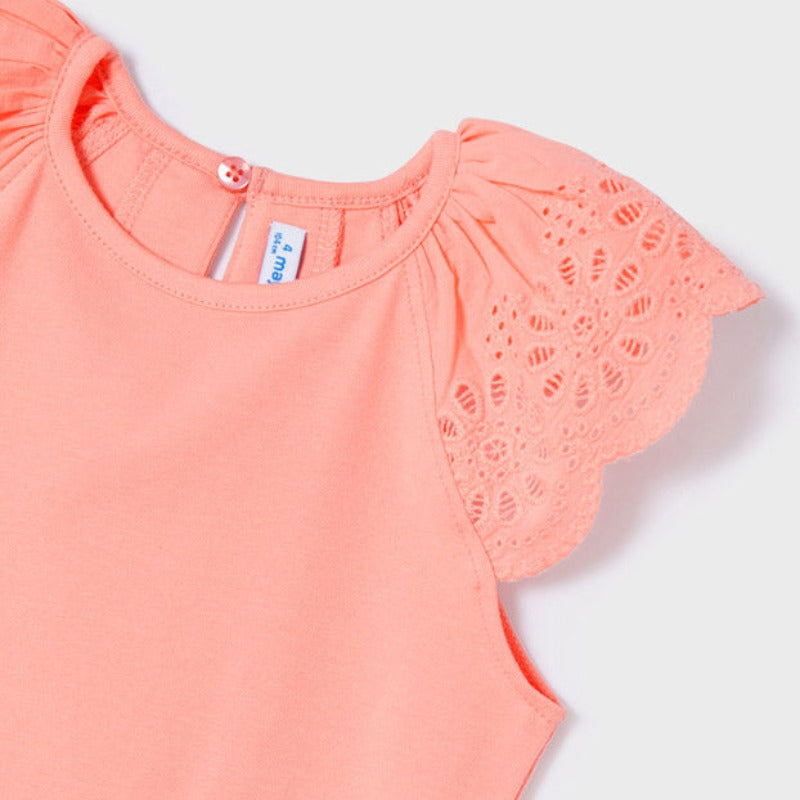 Ecofriends Flamingo Pink Embroidered Top