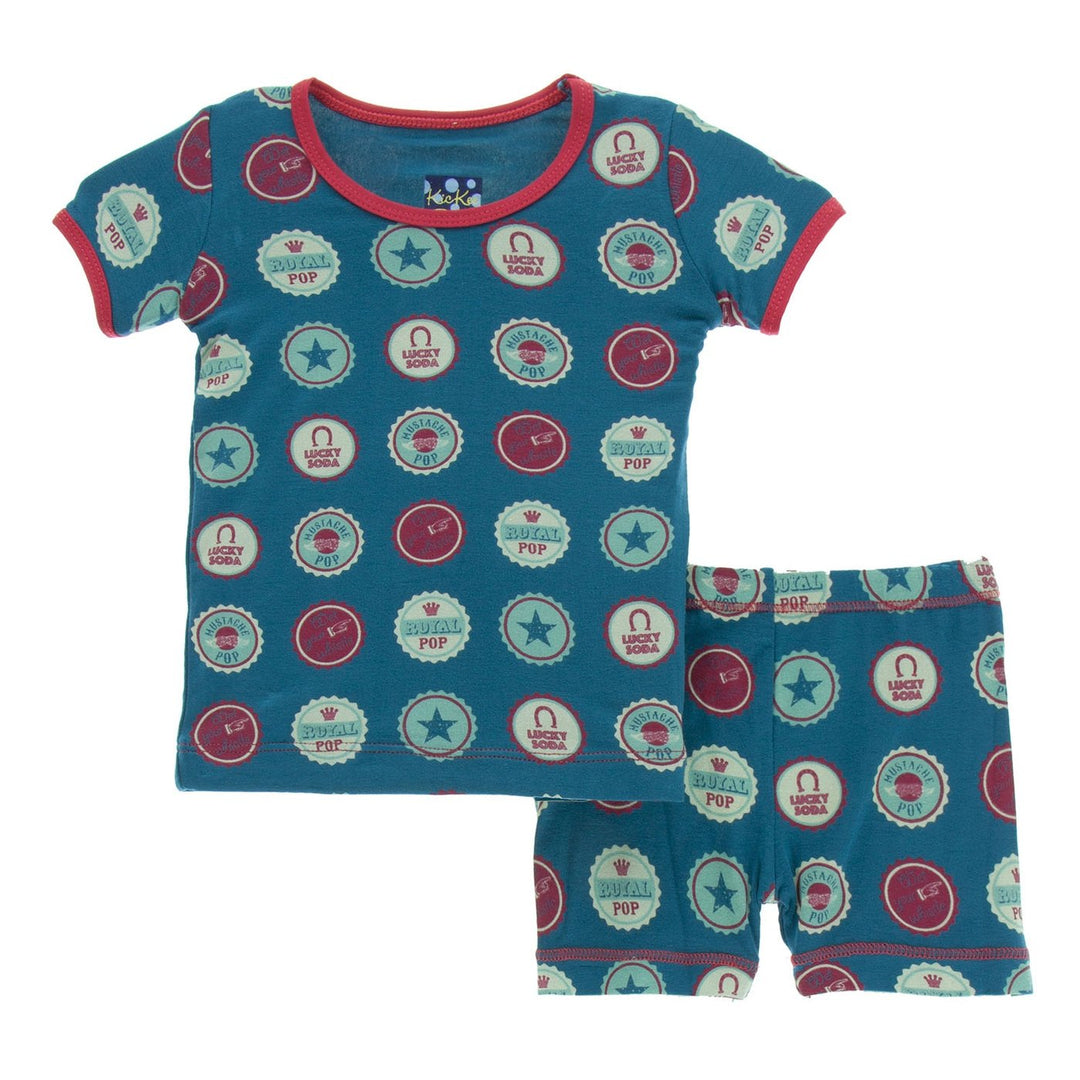 Soda Pop Caps Short Sleeve Pajama Set with Shorts