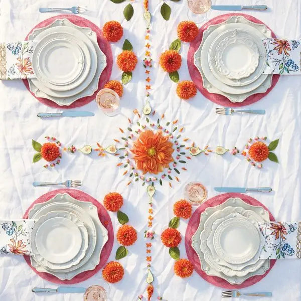 Tuileries Garden Pink Round Placemat