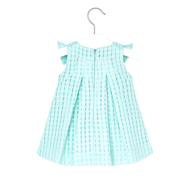 Mini Turquoise Basket-Weave Dress