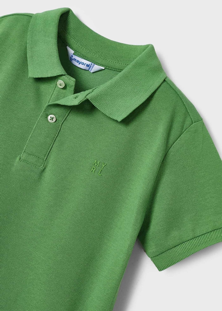 Green Basic Short Sleeve Polo