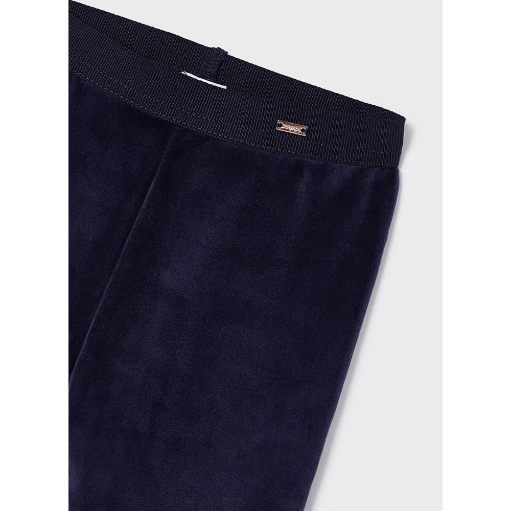 Navy Blue Velvet Leggings