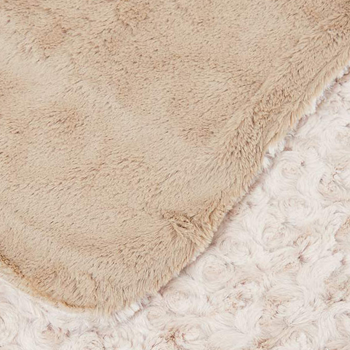 Faux Fur Rosette Blanket