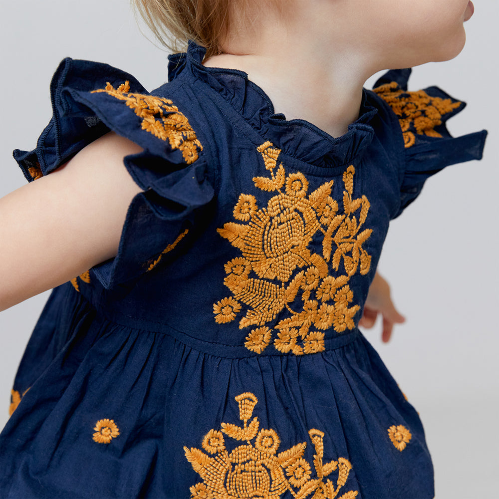 Dress Blues With Inca Gold Embroidery Jennifer Bubble