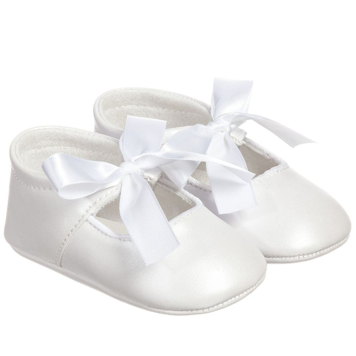 White Ribbon Pre-Walker Shoes