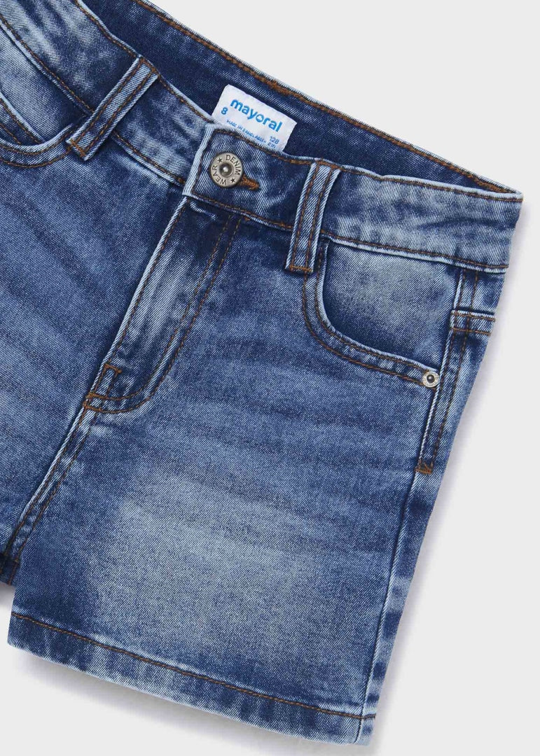 Medium Wash Girls Denim Shorts