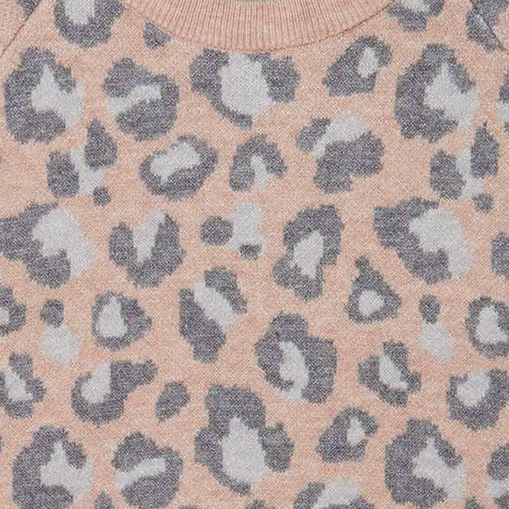 Pink & Grey Leopard Sweater