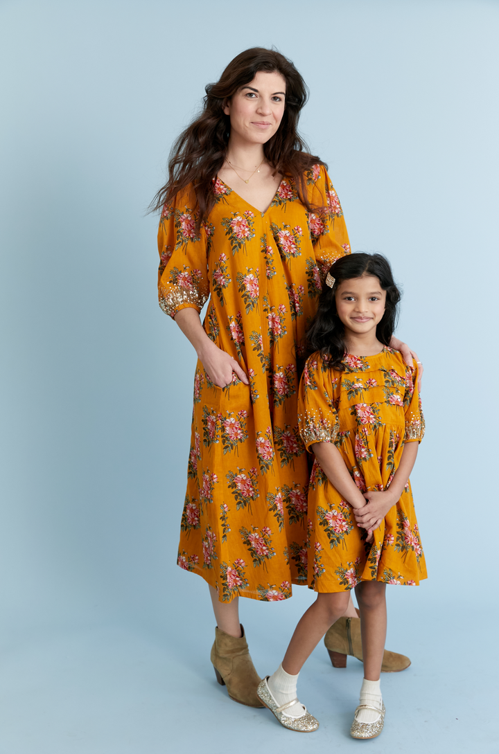 Inca Gold Franken Floral Emmerson Dress