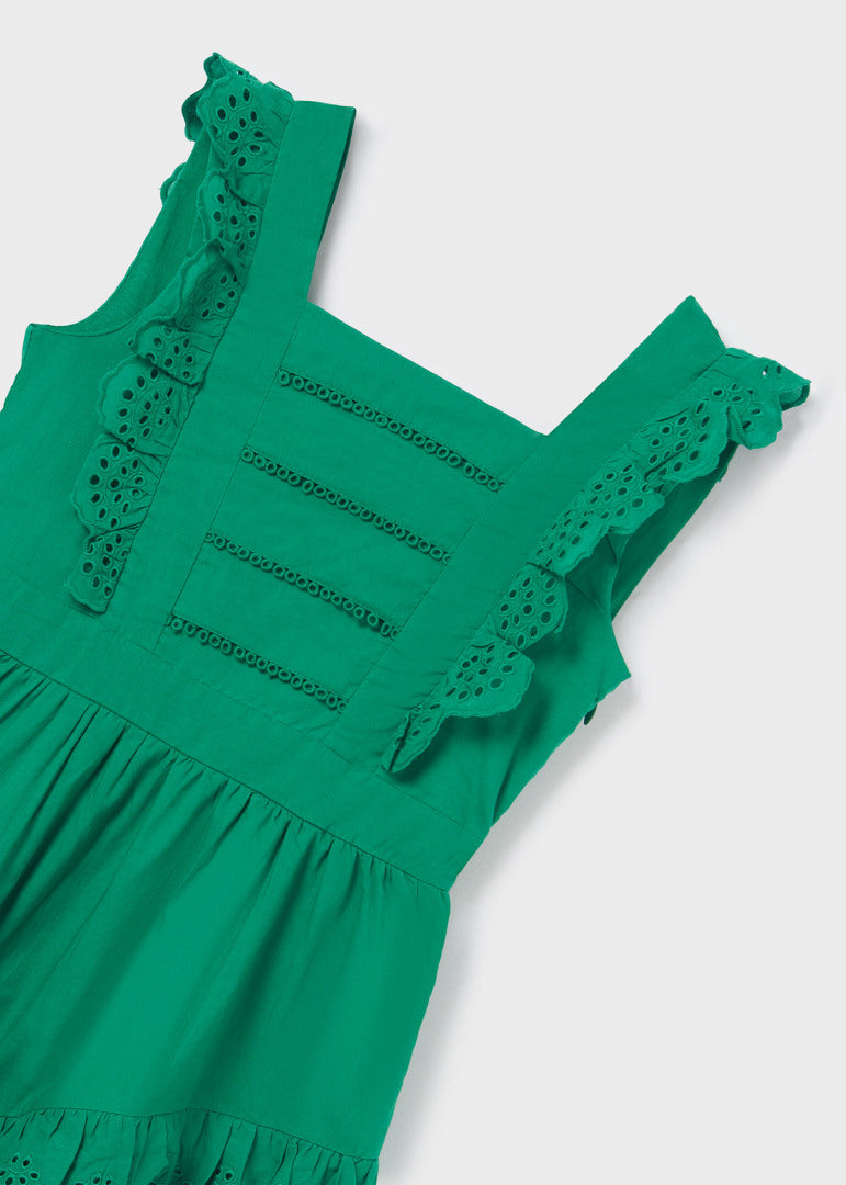 Emerald Poplin Dress