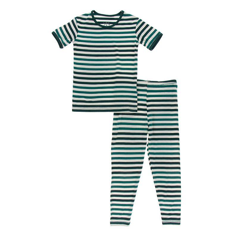 Wildlife Stripe Short Sleeve Pajama Set