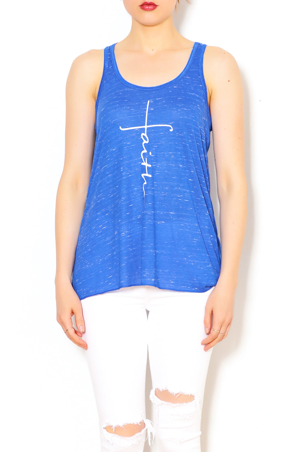 Blue Marble Faith Cross Tank