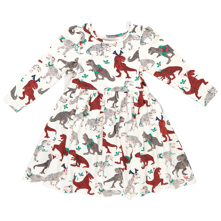 Holiday T-Rex Organic Steph Dress