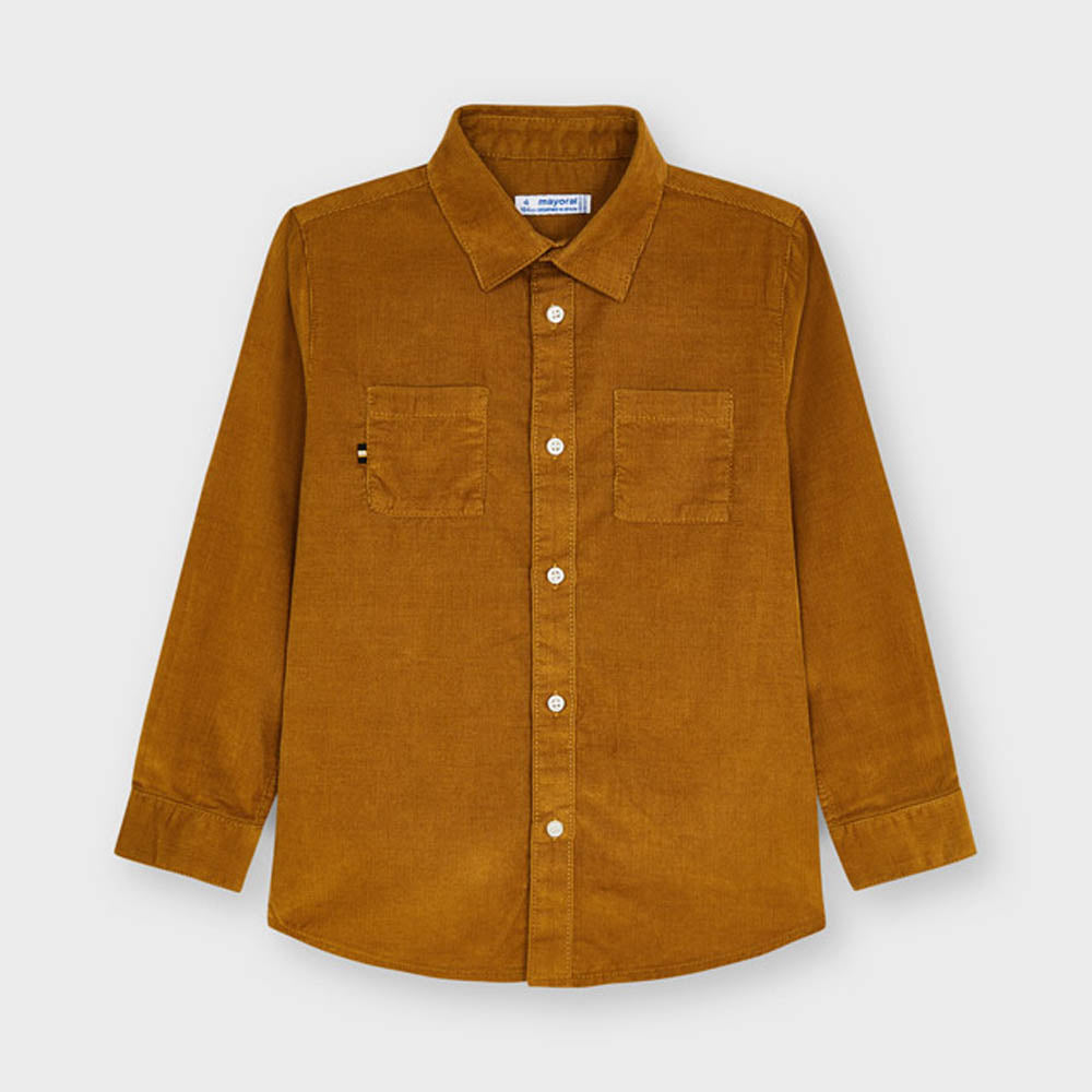 Cinnamon Long Sleeve Corduroy Button Down