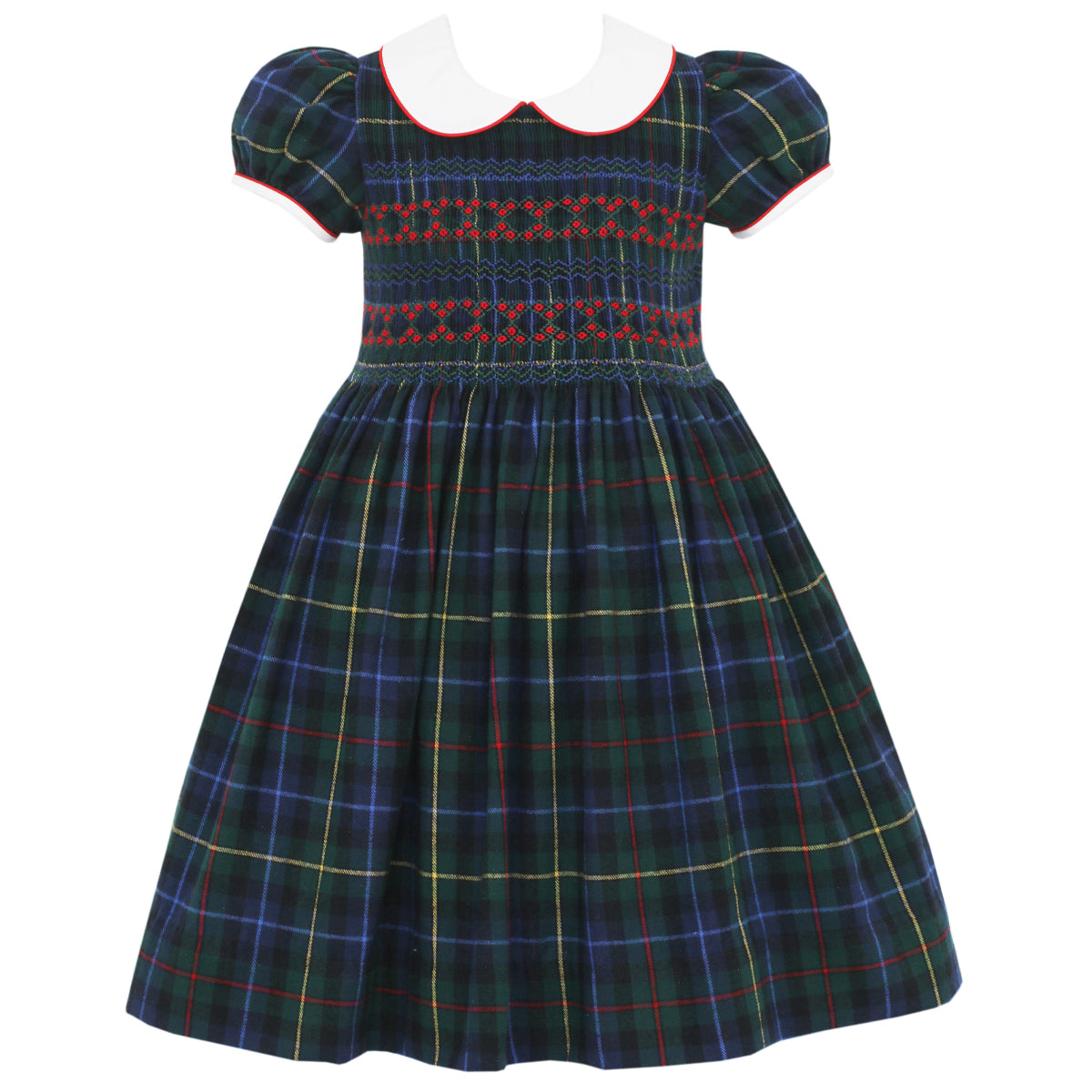 Ryley Green & Navy Plaid Dress