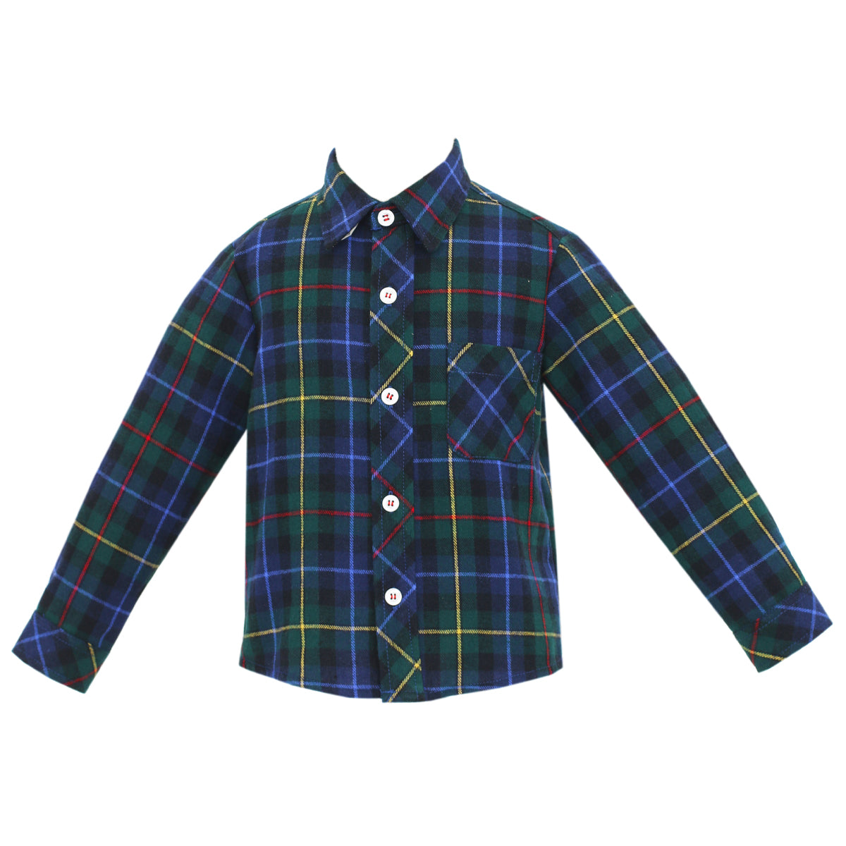 Ryan Green & Navy Plaid Button Down Shirt