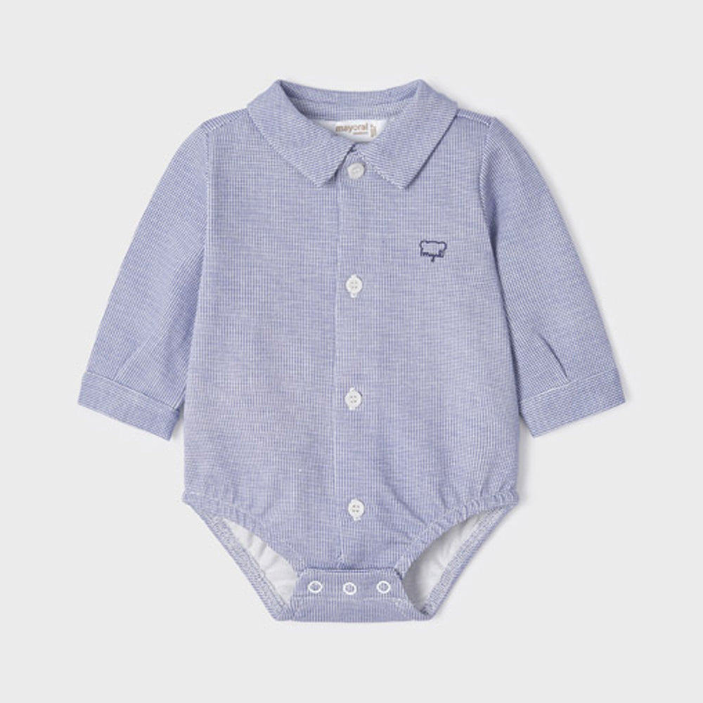 Blue Ecofriends Long Sleeve Onesie