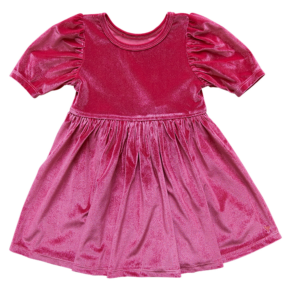 Berry Velour Laurie Dress