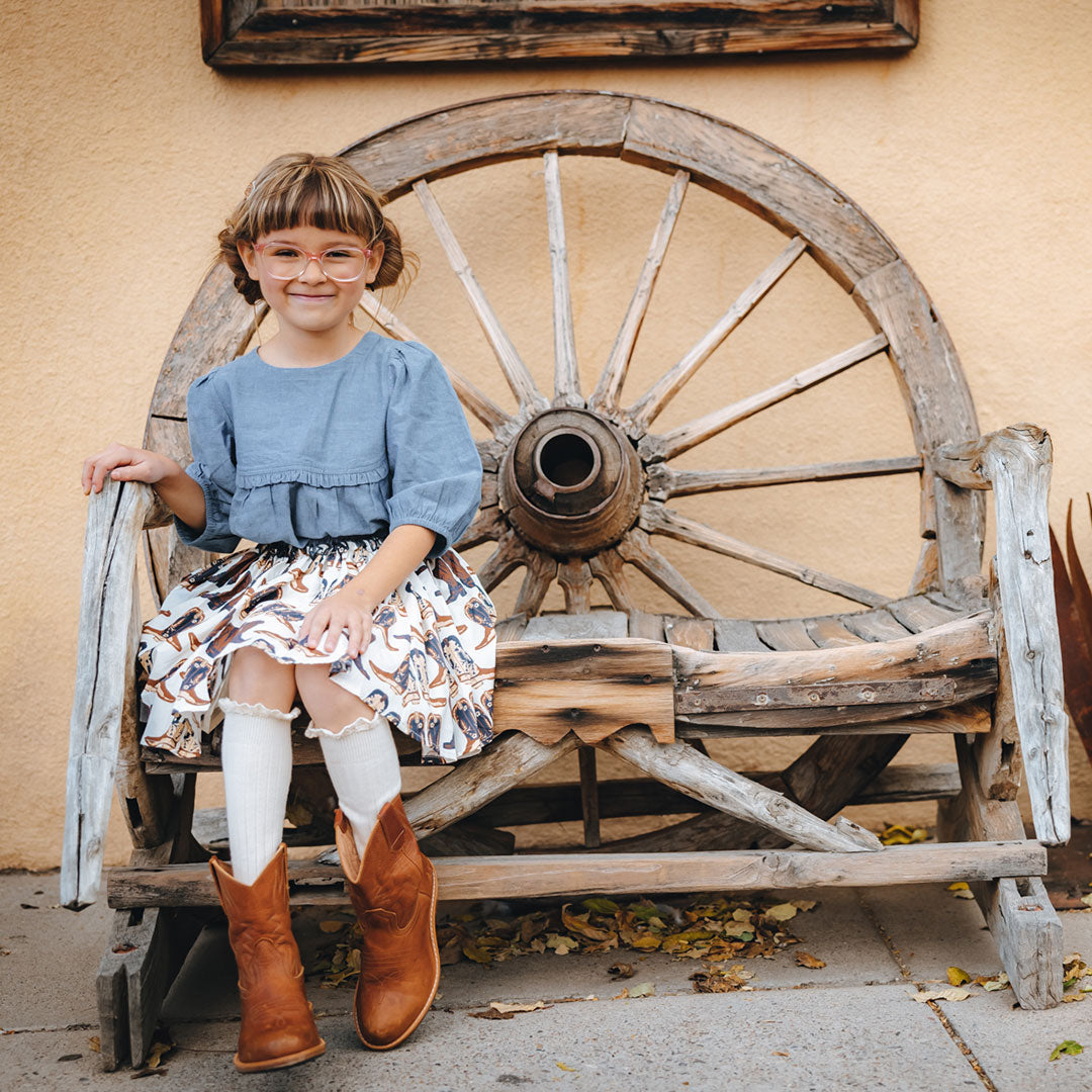 Chambray Rowan Top