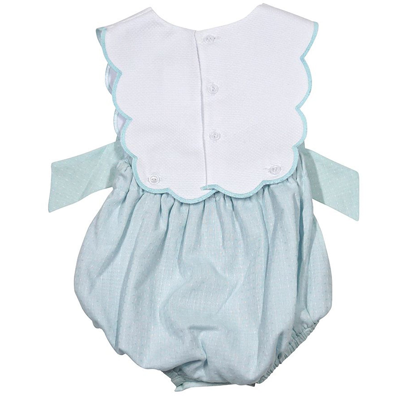 Mint Green Sherbet Scallop Overall Bubble