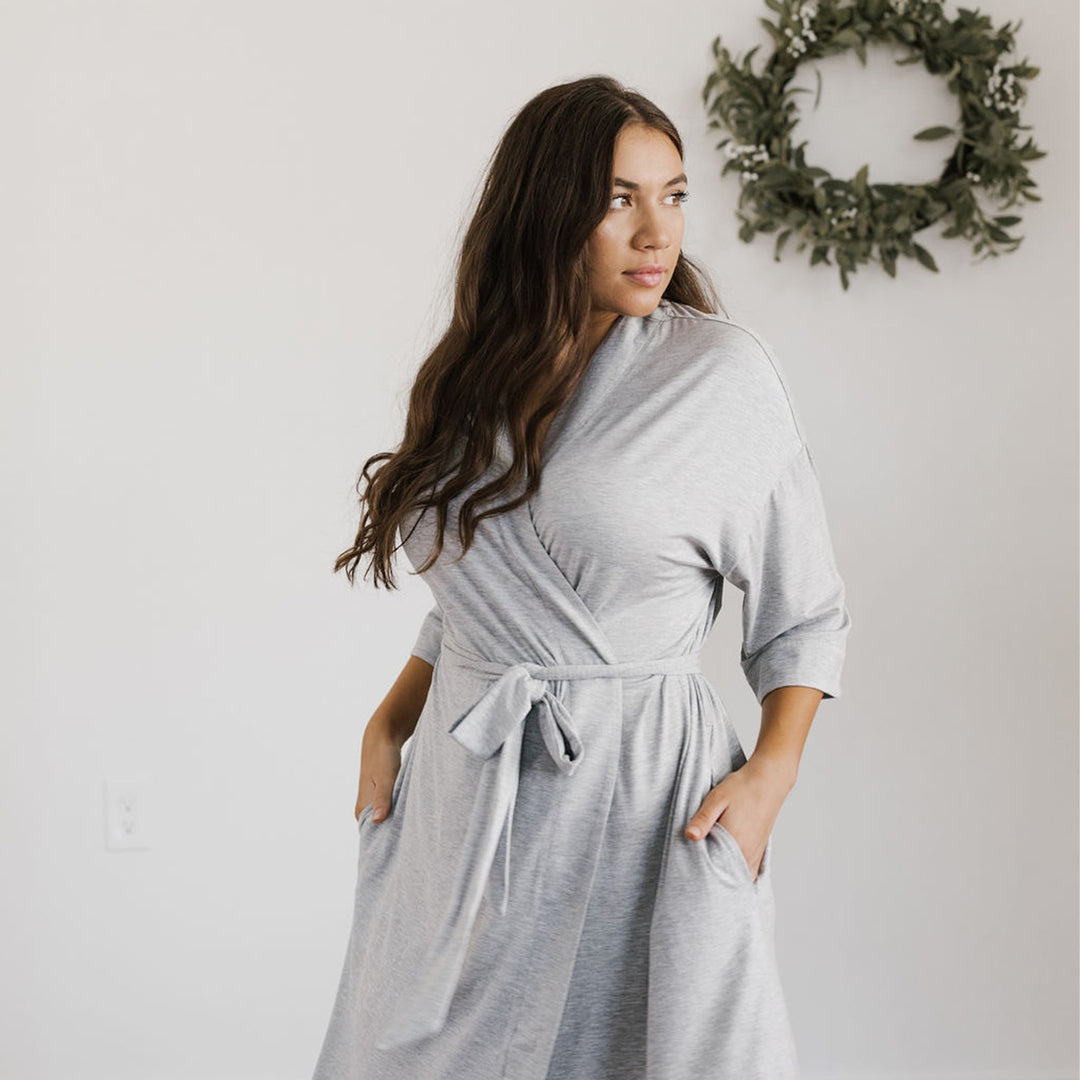 Stretch-Knit Bamboo Kimono Robe