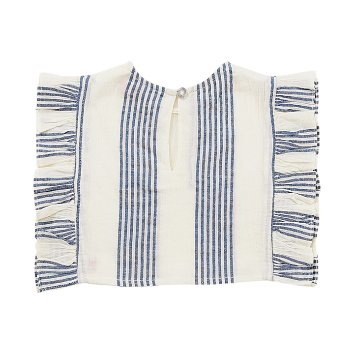 Antique White & Navy Column Stripe Ingrid Top