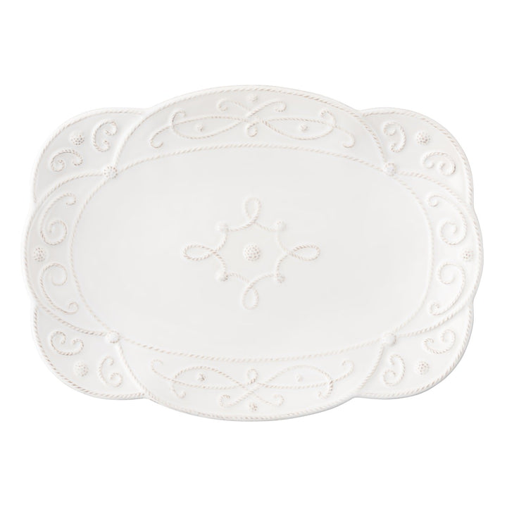 Jardins du Monde Whitewash 15" Platter