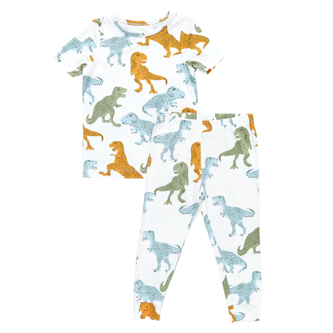 Multi T-Rex Kids Bamboo PJ Set