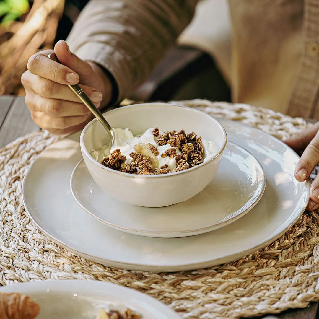 Puro Whitewash Coupe Dessert/Salad Plate