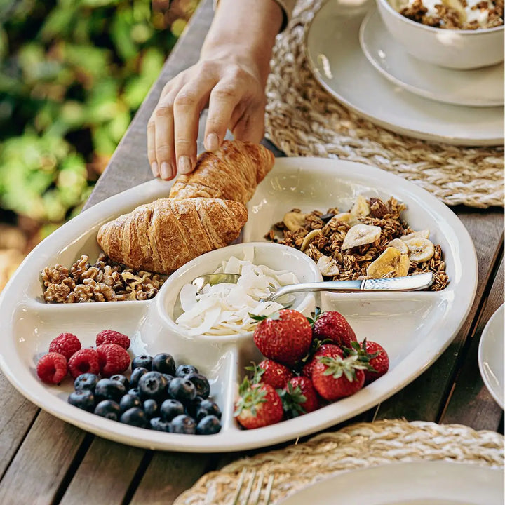 Puro Whitewash Coupe Dessert/Salad Plate