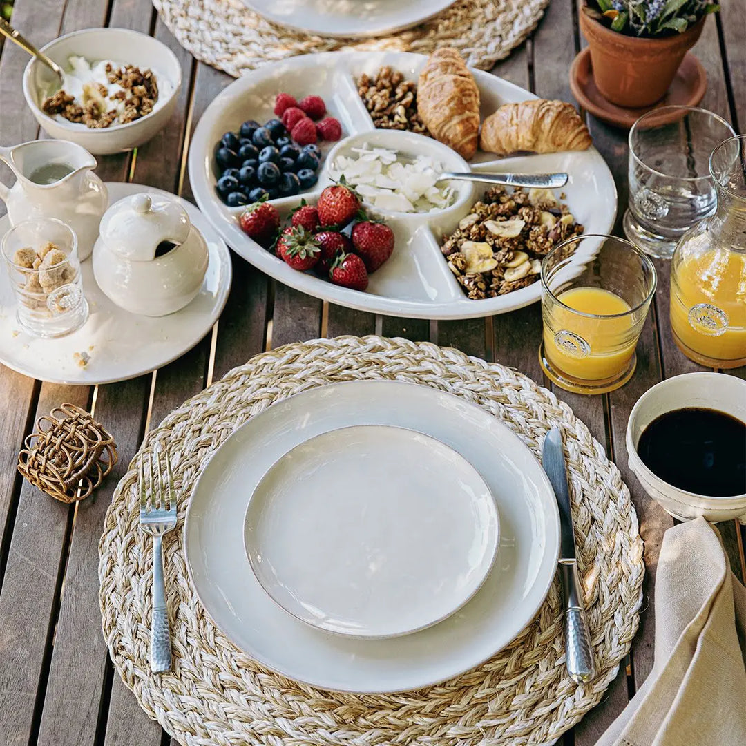 Puro Whitewash Coupe Dessert/Salad Plate