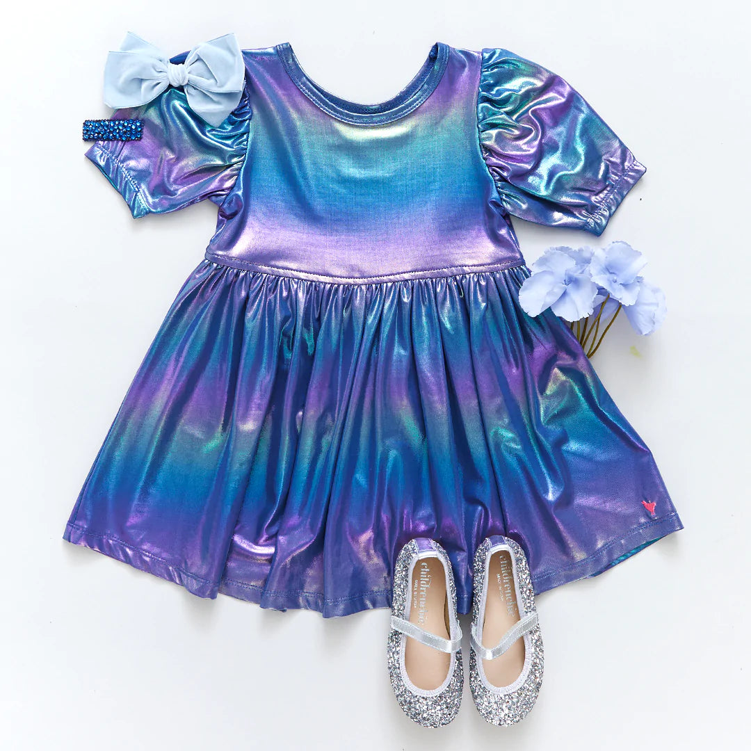 Iridescent Blue Laurie Dress