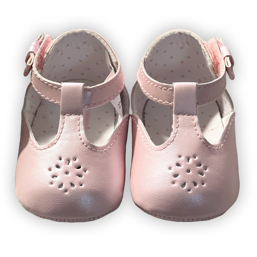 Pearlized Pink Mary Jane Pre Walker Shoes